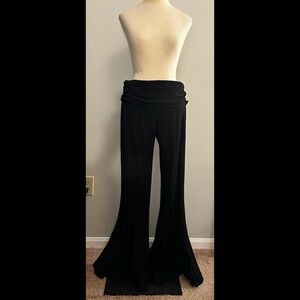 Current Mood Dolls Kill ‘DEW MORNING’ Black Foldover Flares Yoga Pants NWT XL